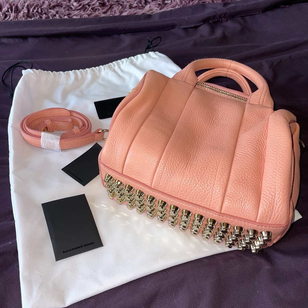 Alexander Wang Studded Pink Leather Crossbody Bag - Picture 17 of 17